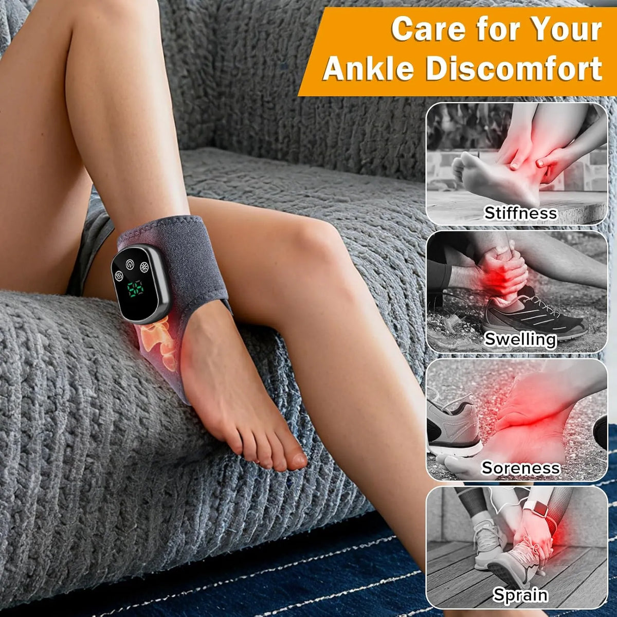 Ankle Massager & Cordless Ankle Heating Pad