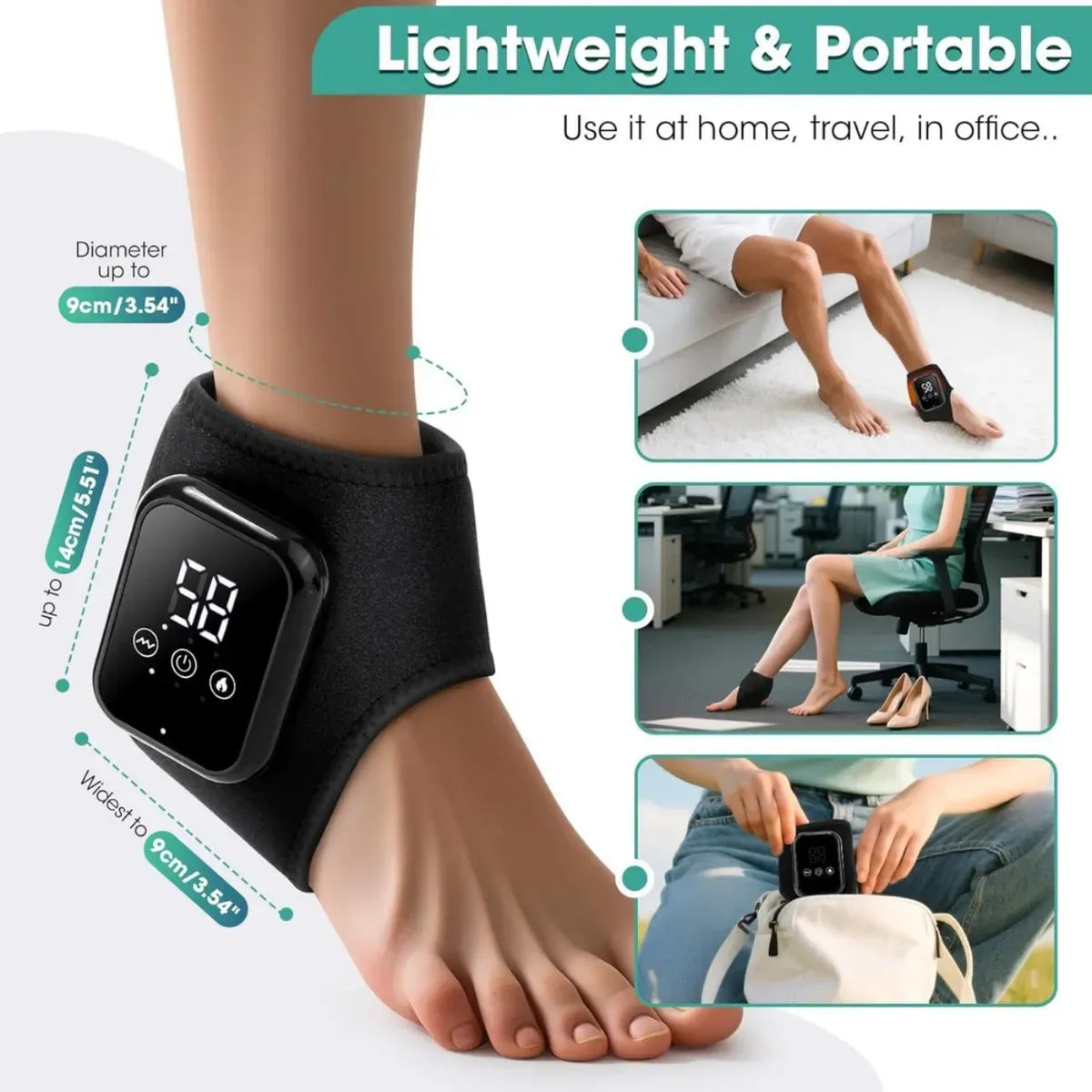 Ankle Massager & Cordless Ankle Heating Pad