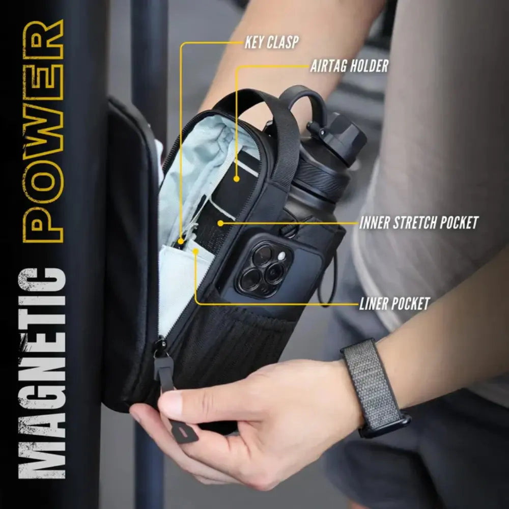 Magnetic Gym & Sports Sling Bag (Without Bottle)