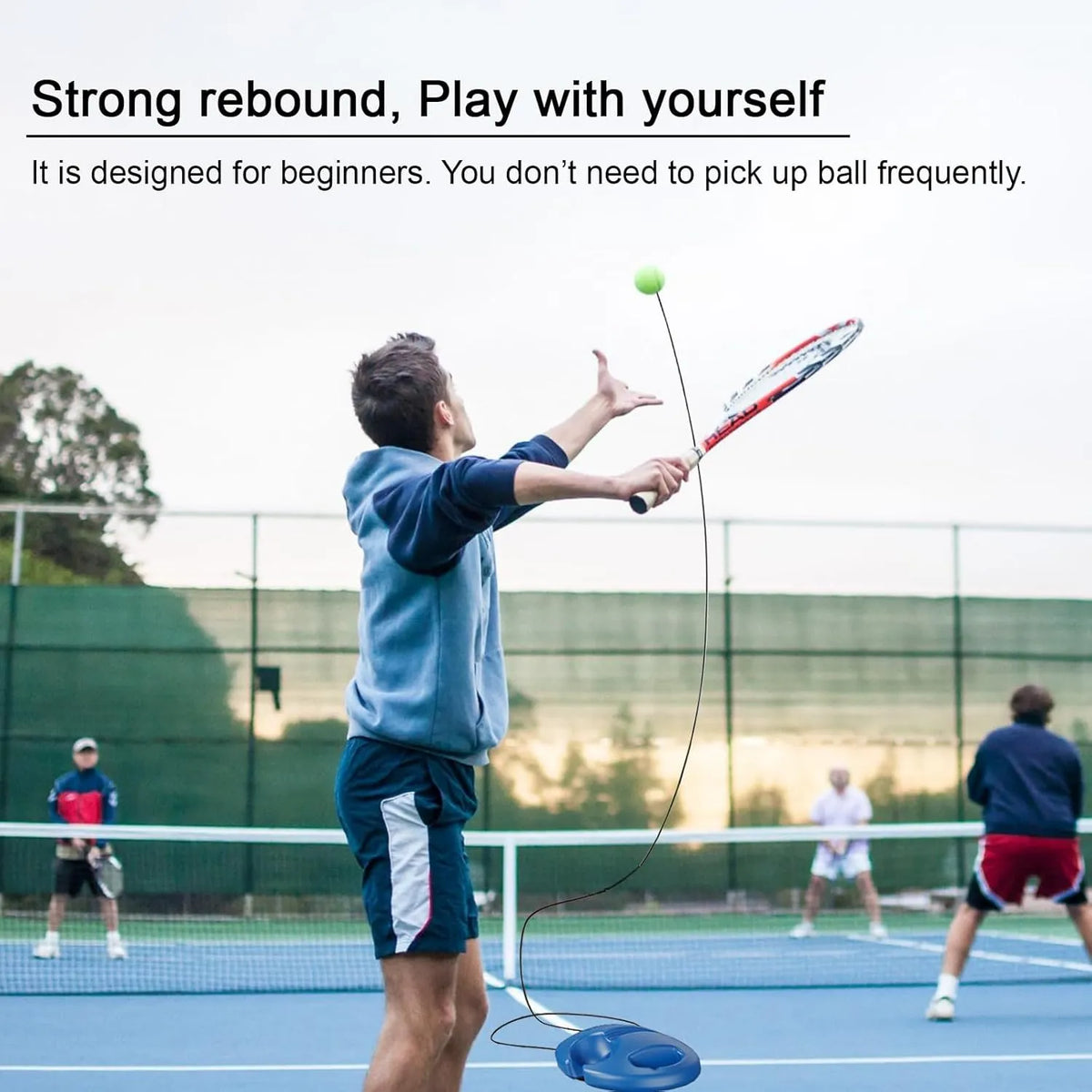 Cricket & Tennis Trainer Rebound Ball (Without Racket)