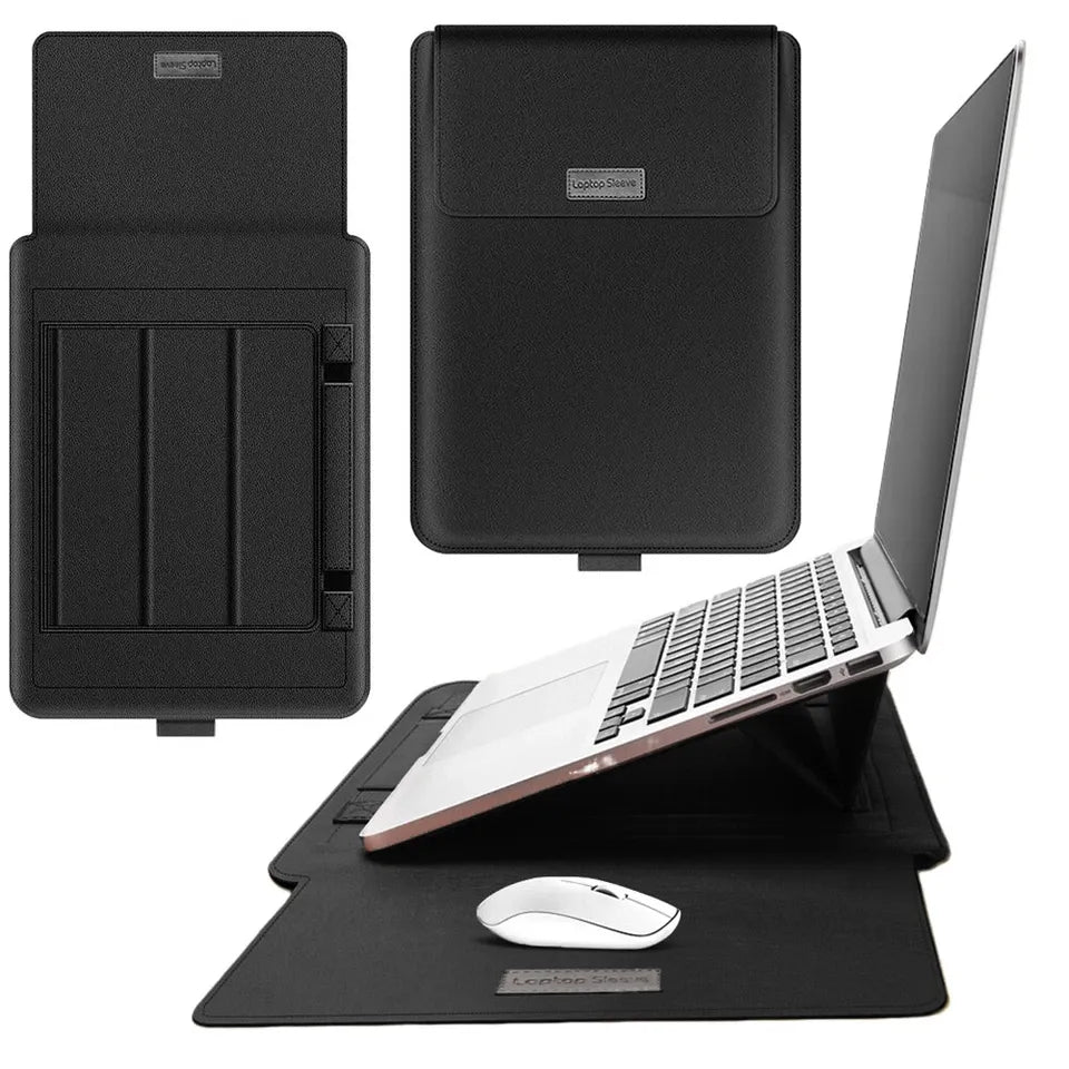 Laptop Sleeve Bag with Stand (Leather)