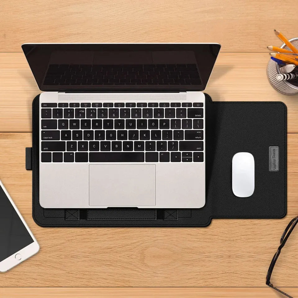 Laptop Sleeve Bag with Stand (Leather)