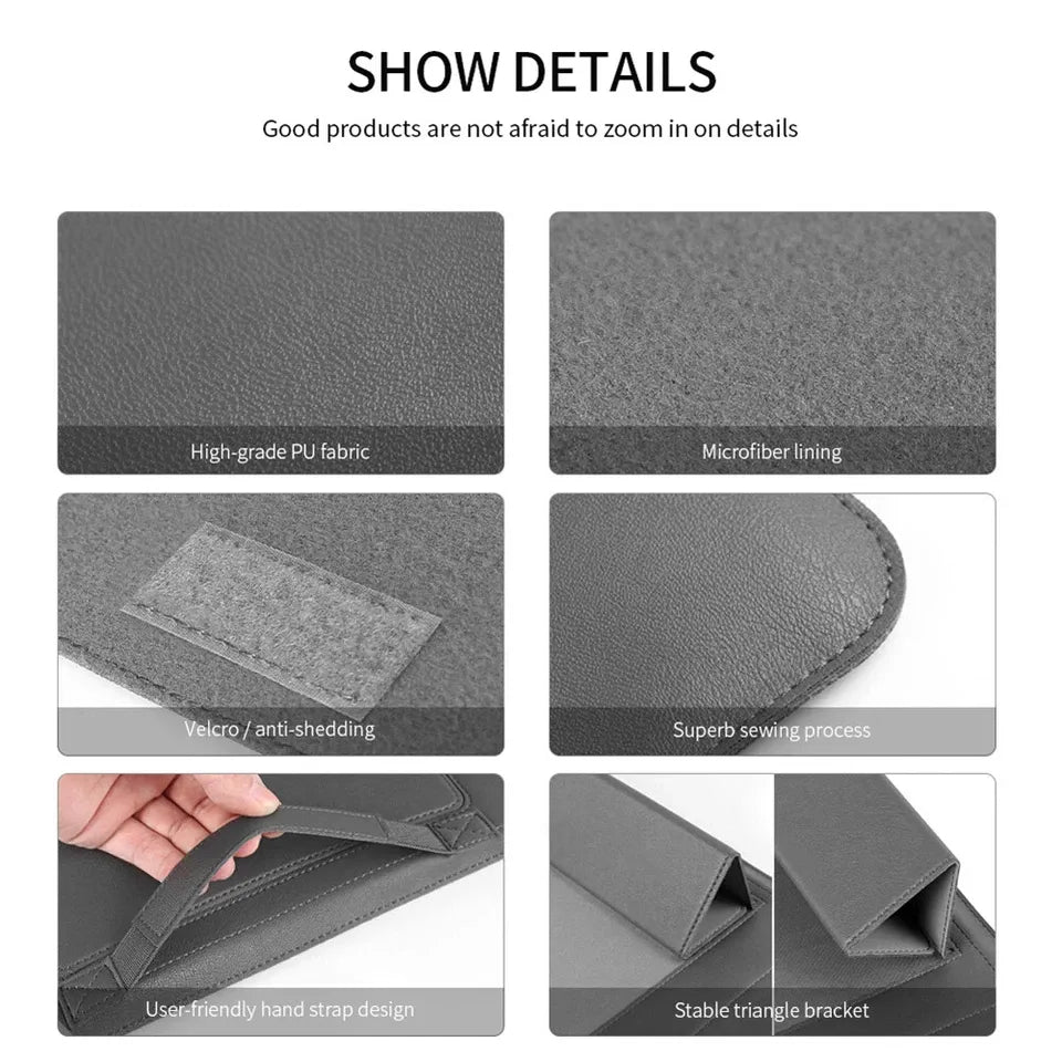 Laptop Sleeve Bag with Stand (Leather)