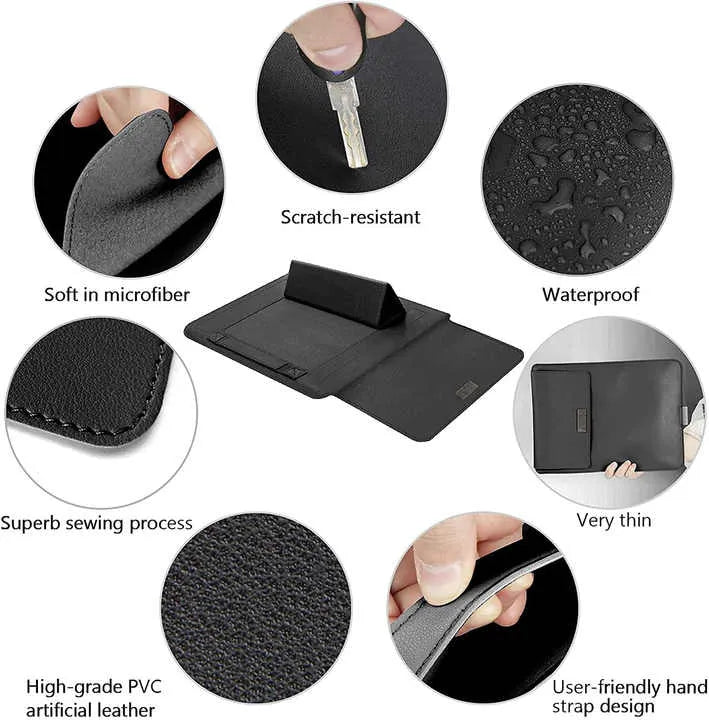 Laptop Sleeve Bag with Stand (Leather)